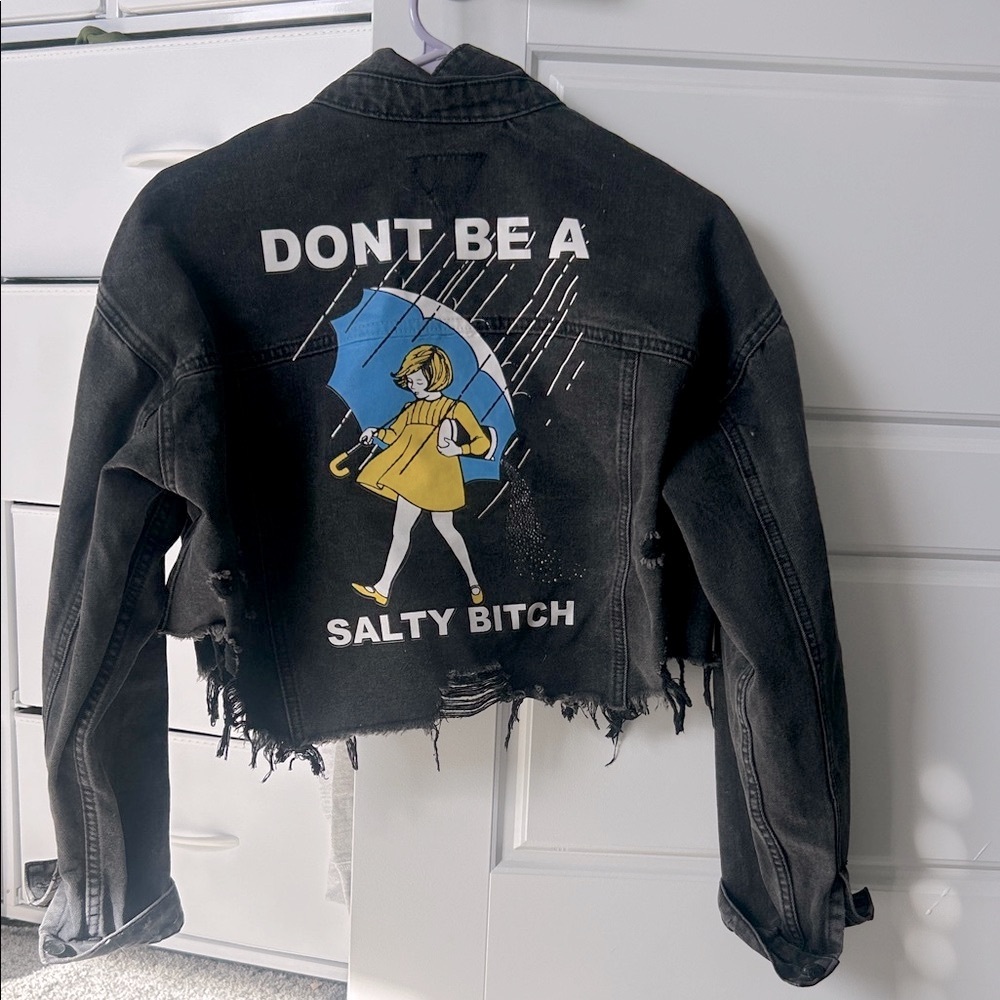 Cropped Denim Jacket 🧂Morton Salt Girl